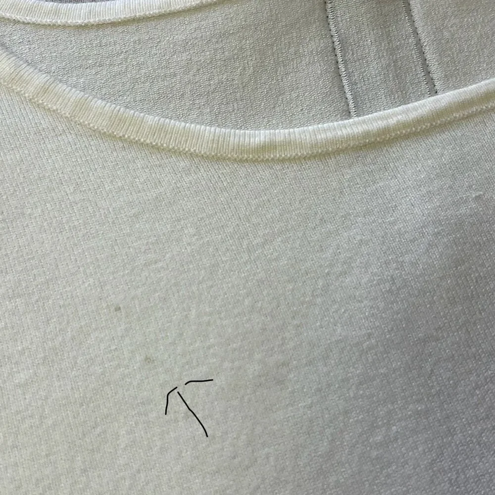 Soft Surroundings Marguiles Zip Back Tunic Sweater Top Ivory Size S